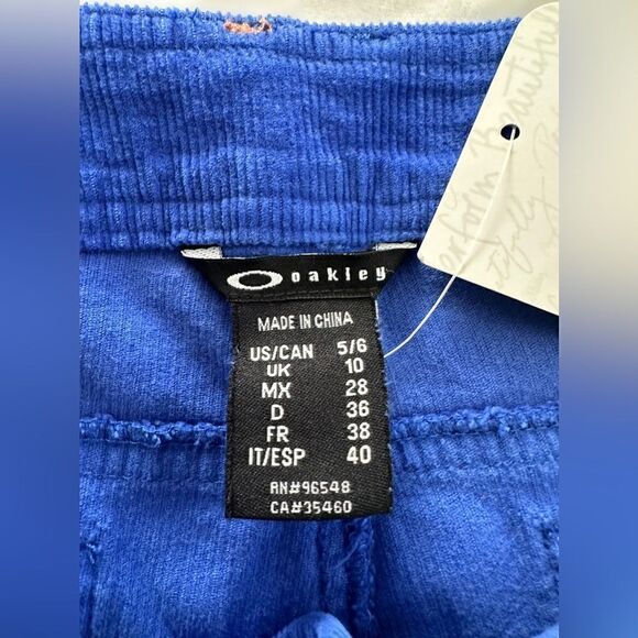 Oakley Corduroy Blue Distressed Fringe Shorts Size 5 / 6 - Picture 9 of 12